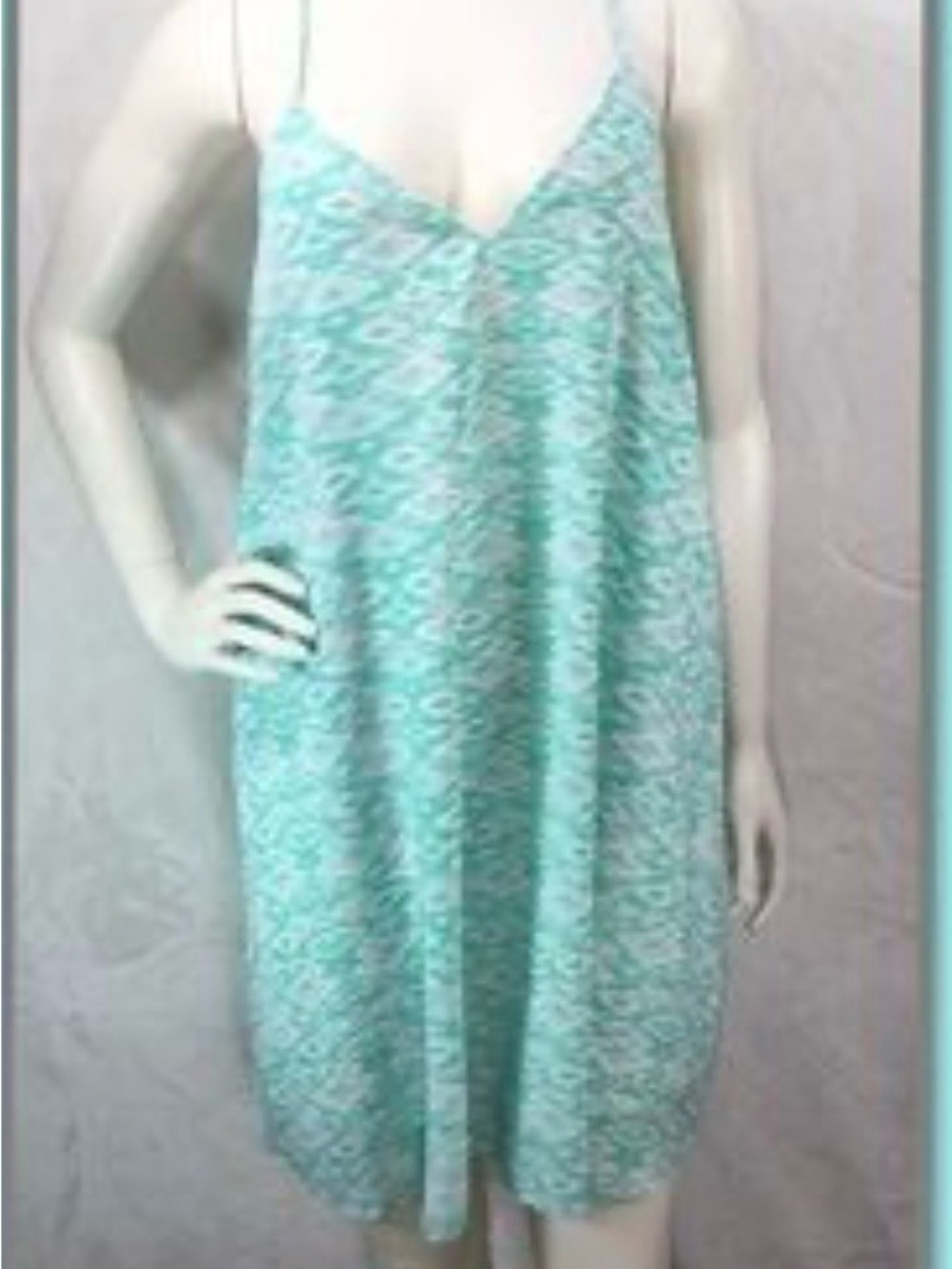 Mint Patterned Spaghetti-Strap Women’s dress by Nymphe